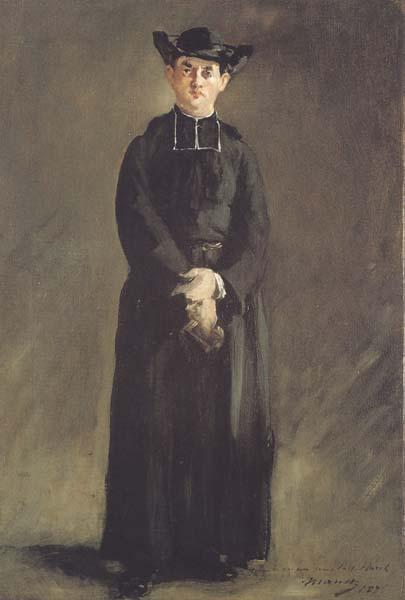 Edouard Manet Portrait de l'abbe Hurel (mk40) oil painting image
